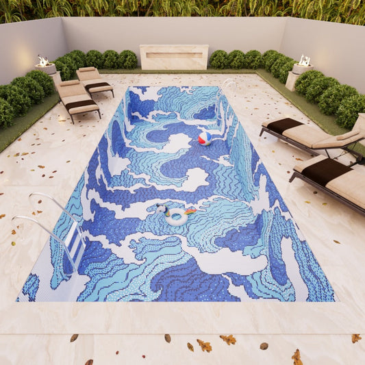 Glass Mosaic Pool Tile (CUSTOMIZE SIZES)